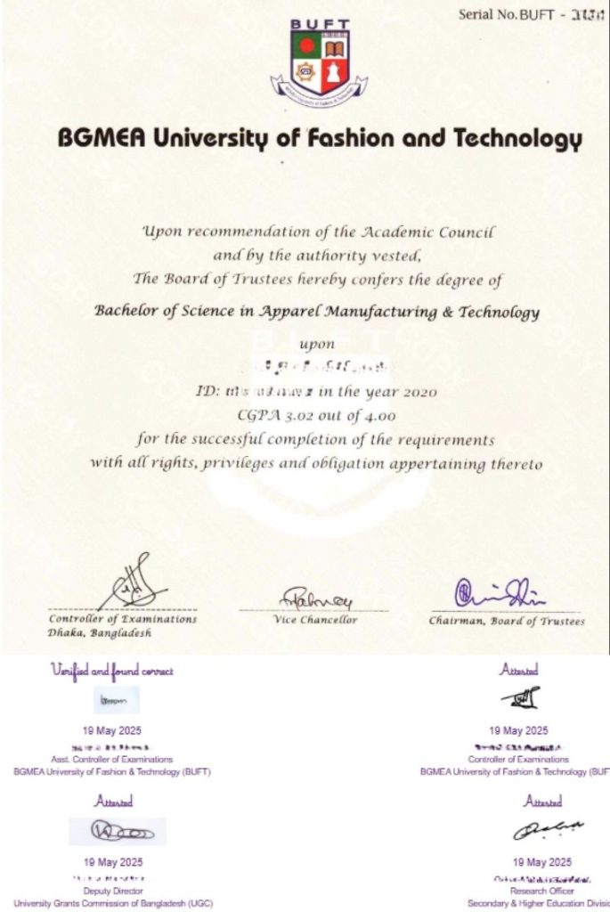 Private University Educational Certificate Apostille in Bangladesh